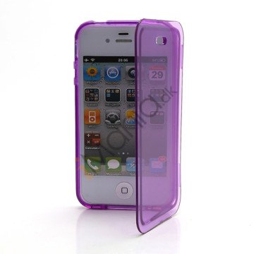 Dobbelt iPhone 4 4S TPU Cover - Gennemsigtig Lilla