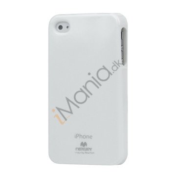 GlitterPulver TPU-Gummicover til iPhone 4 4S - Hvid