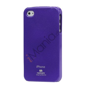 GlitterPulver TPU-Gummicover til iPhone 4 4S - Lilla