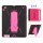 Snap-on Defender Stand Case til iPad 2 - Sort / Pink