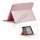 Stilet Microfiber Case Cover med stativ til Den Nye iPad 2 3 4 - Pink