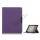 Drejes 360 grader, Folio Canvas Stand Case med Stylus til iPad 2. 3. 4. Generation - Lilla