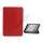 Folio Style Leather Magnetic Case Cover til iPad Mini - Rød