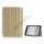 Stripe Wood Læder Case Cover med Stand til iPad Mini - Beige