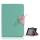 Magnetic Folio Mønstret Leather Stand Case Cover til iPad Mini - Cyan