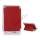 Slim Fit Folio PU Leather Shell Cover til iPad Mini with Stand Lychee Skin - Rød