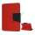 Magnetiske Smart Folio Læder Card Slots Stand Case Cover til iPad Mini - Rød