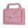 Novel STEREO håndtaske Style Smart læder Stand Cover til iPad Mini - Pink