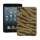 Stilfuld Zebra Stripe Bling Rhinestone Beskyttende Plastic Case til iPad Mini - Brun / Guld