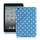 Slim Polka Dots Glossy TPU Gel Case Cover til iPad Mini - Hvid / Baby Blå