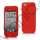 Mønstret iPhone 5 Silikone Case Shell med Chocolate Home Knap - Red