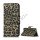 Leopard Skin Læder Magnetisk Tegnebog Case Cover med Holder til iPhone 5 - Brun