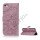 Spredt Linie PU Læder Flip Stand Case til iPhone 5 - Pink