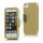 Folio Style PU Læder Magnetisk Case iPhone 5 cover - Beige