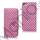 Polkaprikket Magnetisk Wallet Læder Taske iPhone 5 cover - Pink