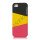 Farvelagt Triplex Slide Hard Plastic Cover Case til iPhone 5 - Sort