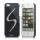 S-Lime Series Glitter Smykkesten Galvaniseret Hard Case Cover til iPhone 5 - Sort