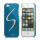 S-Line Series Glitter Smykkesten Galvaniseret Hard Case Cover til iPhone 5 - Capri Blå