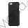 Carbon Fibre Læder Coated Hard Case til iPhone 5 - Sort