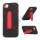 Snap-on Defender Case Cover med Holder til iPhone 5 - Sort / Rød