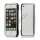 Luksus Aluminium Metal Bumper Ramme Case til iPhone 5 og 5S - Silver / Sort