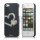 Hjerte Smykkesten Indlagt Galvaniseret Hard Case til iPhone 5 - Sort