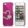 Hjerte Smykkesten Indlagt Galvaniseret Hard Case til iPhone 5 - Rose