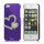 Hjerte Smykkesten Indlagt Galvaniseret Hard Case til iPhone 5 - Violet Lilla