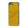 Tegneserie Graffiti Læder Coated Hard Case til iPhone 5 - Gul