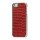 Krokodille Leather Skin Metalbelagt Hard Case iPhone 5 cover - Red