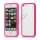 Plastic & TPU Hybrid Bumper Ramme Case til iPhone 5 - Rød / Lilla