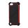 Vandret Striber Silicone & Plastic Combo Case Cover til iPod Touch 5 - Sort / Rød