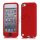 Cover med farvet home-knap Jelly Silikone taske til iPod Touch 5 - Rød
