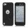 Snap-on Plastic og silikone Combo Defender taske til iPod Touch 5 - Sort