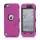 Snap-on Plastic og silikone Combo Defender taske til iPod Touch 5 - Sort / Rose