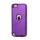 Blankt aluminum Kombineret Silikone Hard Back Case til iPod Touch 5 - Purple