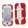Ekstremt holdbart Hybrid Hard Case til iPod Touch 5 med Belt Clip - Hvid / Rød