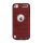 Perforeret PC & TPU Hybrid Flerlags Hard Back Case til iPod Touch 5 - Sort / Rød