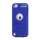 Perforeret PC & TPU Hybrid Flerlags Hard Back Case til iPod Touch 5 - Sort / Blå