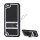 Hybrid Hard PC Back Cover TPU Frame Holder Taske til iPod Touch 5 - Sort / Hvid