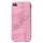 TPU cover til iPhone 4 og 4S med tredimensionelt mønster - Pink