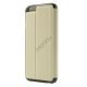iPhone 6 etui i PU/lærred med mikrofiberforing, beige/hvid