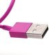 Kort USB Lightning Kabel på ca. 20cm, hot pink