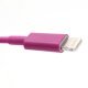 Kort USB Lightning Kabel på ca. 20cm, hot pink