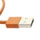 Kort USB Lightning Kabel på ca. 20cm, orange