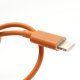 Kort USB Lightning Kabel på ca. 20cm, orange