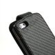Kulfiber-mønstret PU Læderetui til iPhone 5C med magnetlås