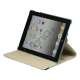 Nye iPad 2 3 4 Kunstlæder Stand Case Cover Blomster Præget 360 Grader Roterbar - Blå