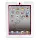 Aftagelig Defender Stand Case til iPad 2 - Hvid / Pink