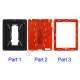 Snap-on Defender Stand Case til iPad 2 - Sort / Orange